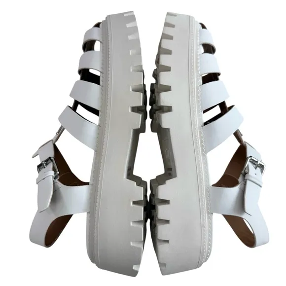 NWOB DV Dolce Vita Loera Caged Fisherman Lug Sole Platform Sandals Ivory Size 9