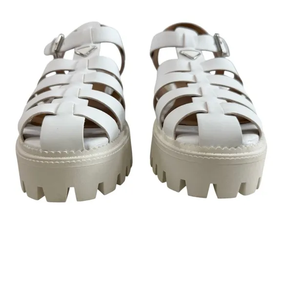 NWOB DV Dolce Vita Loera Caged Fisherman Lug Sole Platform Sandals Ivory Size 9