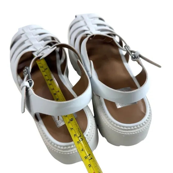 NWOB DV Dolce Vita Loera Caged Fisherman Lug Sole Platform Sandals Ivory Size 9