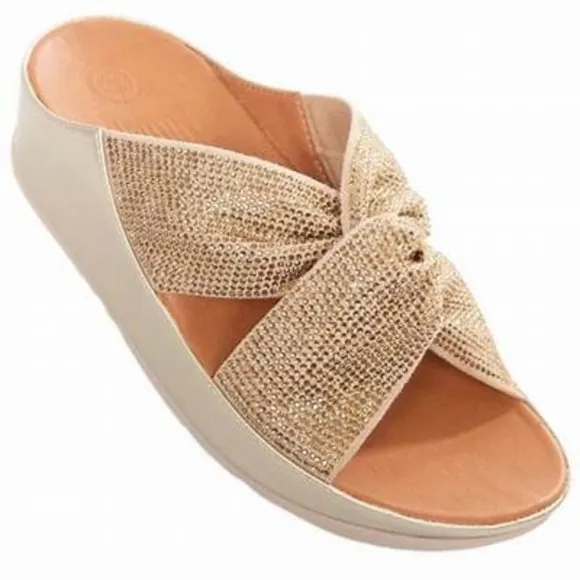 NWOB Fitflop Twiss Crystal Slide Sandals