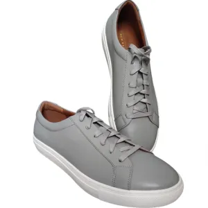 NWOB New Republic Size 12 Grey Kurt Leather Low Top Lace Up Sneakers