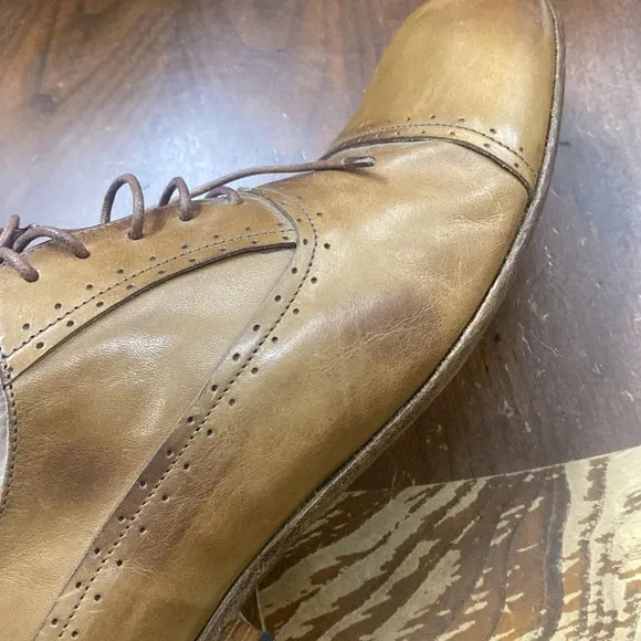 NWOB PANTANETTI Leather brown dress Shoes made in ITALY Sz 40