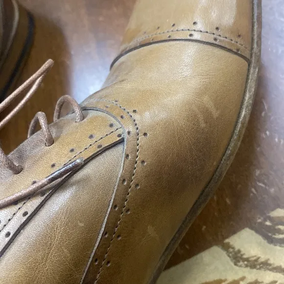 NWOB PANTANETTI Leather brown dress Shoes made in ITALY Sz 40