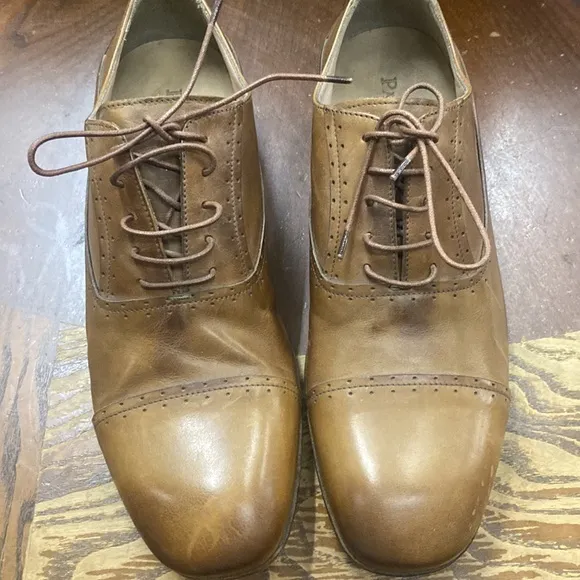 NWOB PANTANETTI Leather brown dress Shoes made in ITALY Sz 40
