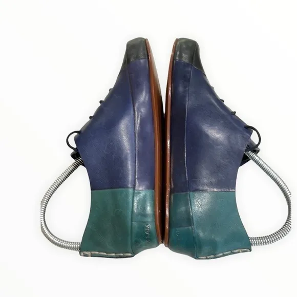 NWOT 10 Crosby Derek Lam Leather Color Block Lace Up Shoes Size 7