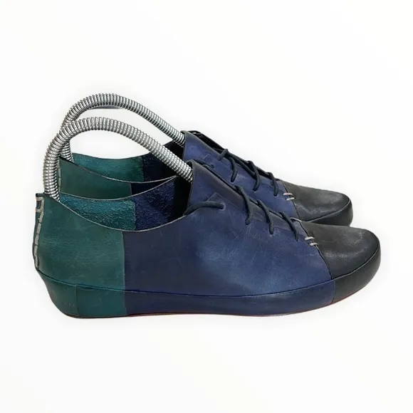 NWOT 10 Crosby Derek Lam Leather Color Block Lace Up Shoes Size 7