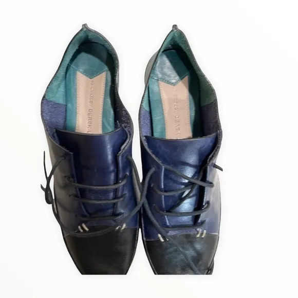 NWOT 10 Crosby Derek Lam Leather Color Block Lace Up Shoes Size 7