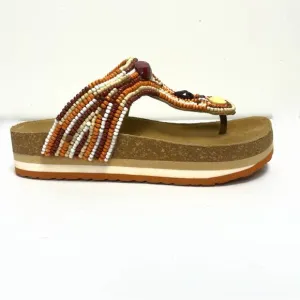 NWOT - Band of the Free Orion Beaded Platform Sandal
