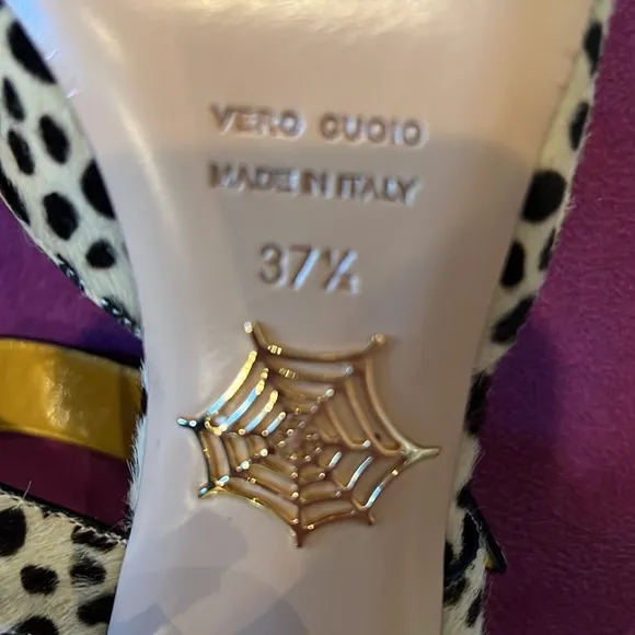 NWOT Charlotte Olympia Cheetah Print Calf Hair Stiletto Heels EU 37.5
