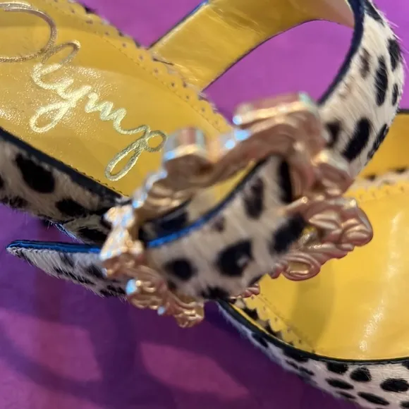 NWOT Charlotte Olympia Cheetah Print Calf Hair Stiletto Heels EU 37.5
