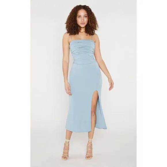 NWOT CINQ À SEPT Mariah Back-Cutout Slip Midi Dress $365