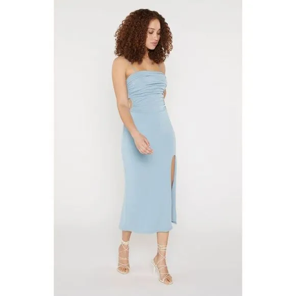 NWOT CINQ À SEPT Mariah Back-Cutout Slip Midi Dress $365