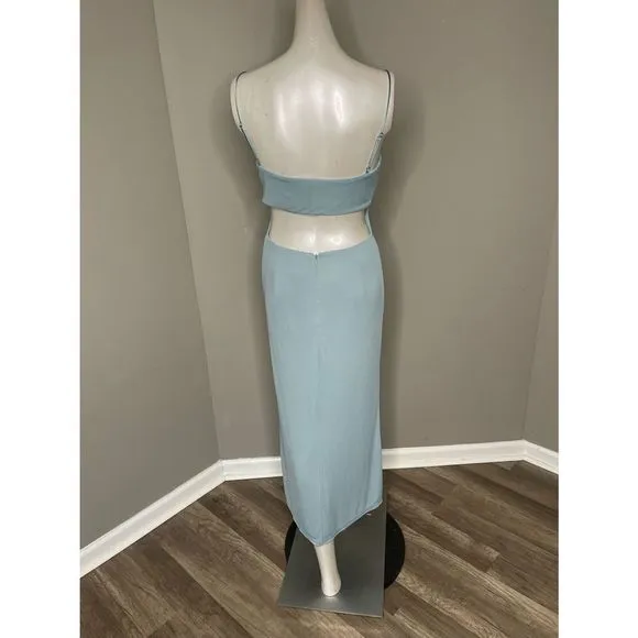 NWOT CINQ À SEPT Mariah Back-Cutout Slip Midi Dress $365