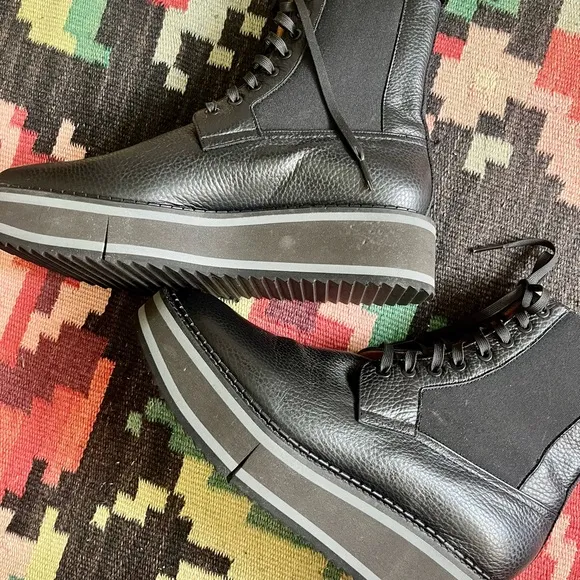 NWOT Clergerie Lace Up Boots