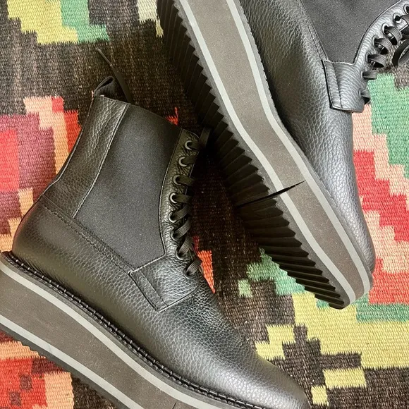NWOT Clergerie Lace Up Boots