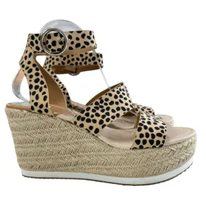 NWOT Dolce Vita DV8 Cheetah Print Espadrille Platform Wedge Sandals Size 8.5