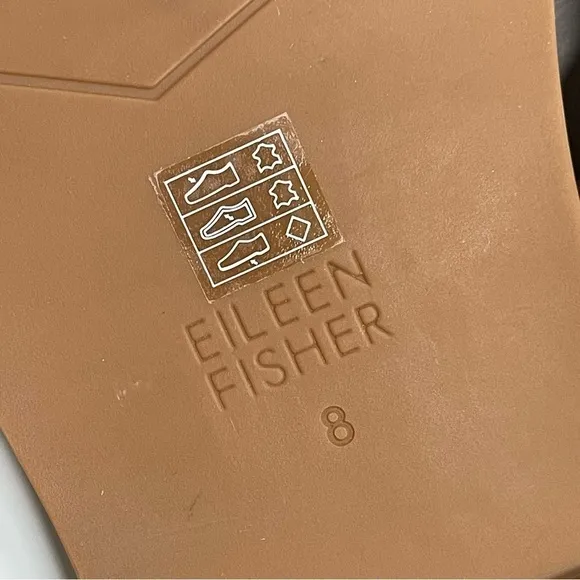NWOT Eileen Fisher Max Metallic Espadrille Sandals Size 8 Leather