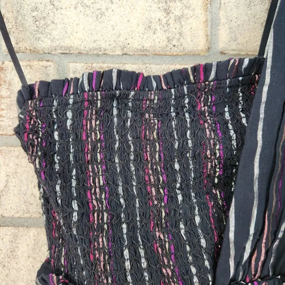NWOT Farm Rio Lurex Stripes Mini Dress