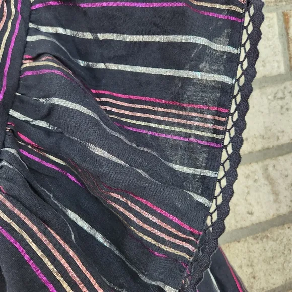 NWOT Farm Rio Lurex Stripes Mini Dress