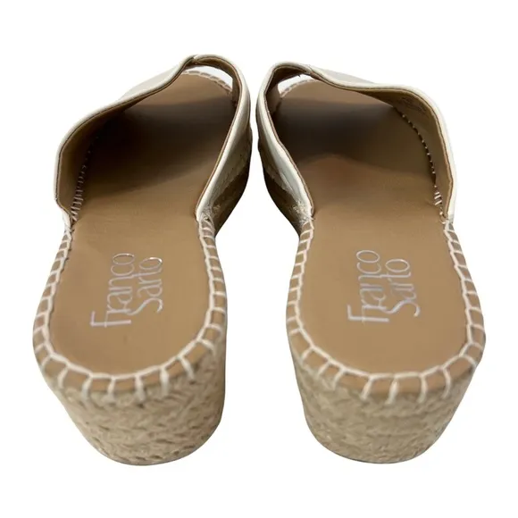 NWOT Franco Sarto Espadrilles Platform Wedge Sandals Milk Size 8M