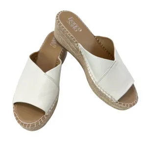 NWOT Franco Sarto Espadrilles Platform Wedge Sandals Milk Size 8M