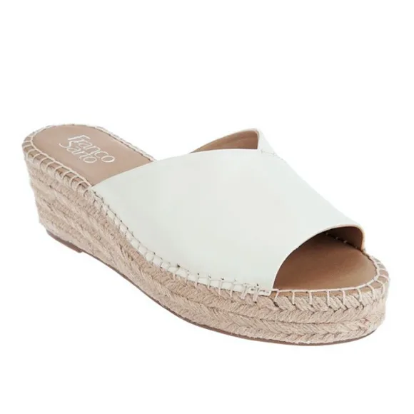 NWOT Franco Sarto Espadrilles Platform Wedge Sandals Milk Size 8M