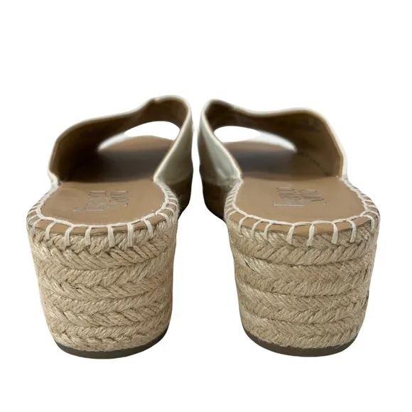 NWOT Franco Sarto Espadrilles Platform Wedge Sandals Milk Size 8M