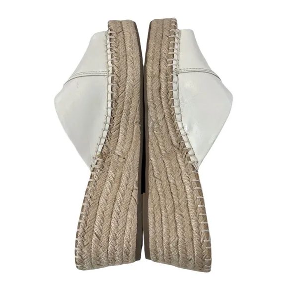 NWOT Franco Sarto Espadrilles Platform Wedge Sandals Milk Size 8M