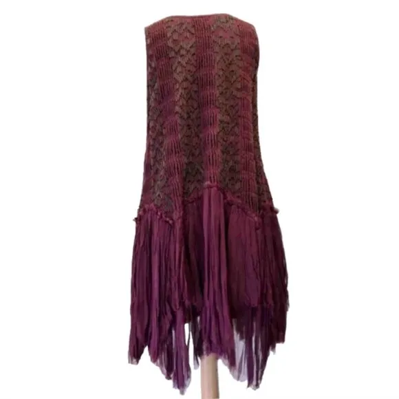 NWOT Free People Showroom Geo Drop Waist Beaded Boho Dress