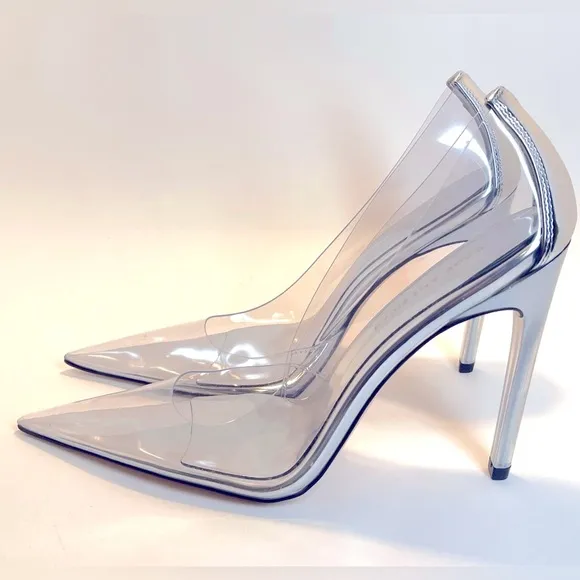 NWOT Good American Women’s Cinder-Rella Clear Pumps Size 11