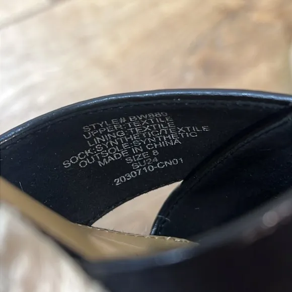 NWOT J. Crew Black Espadrille Platform Sandals Size 8