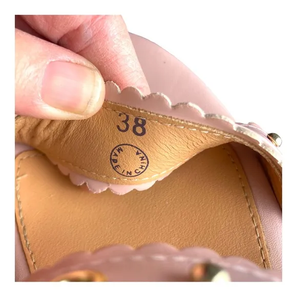 NWOT Love Moschino Wedge Espadrille Sandals Petal Punk Size 8