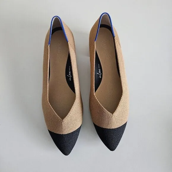 NWOT Rothys | The High Point In Love Insole Wren Captoe Heels Shoes, Womens 7