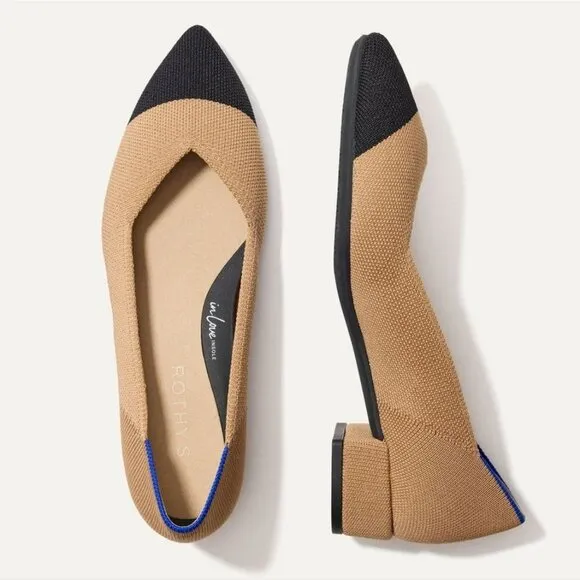 NWOT Rothys | The High Point In Love Insole Wren Captoe Heels Shoes, Womens 7
