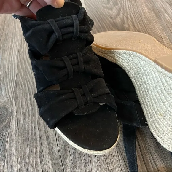 Nwot Sam Edelman Women's Awan Suede Espadrille Wedge Sandals Size 9.5