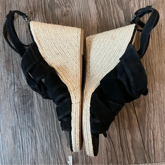Nwot Sam Edelman Women's Awan Suede Espadrille Wedge Sandals Size 9.5