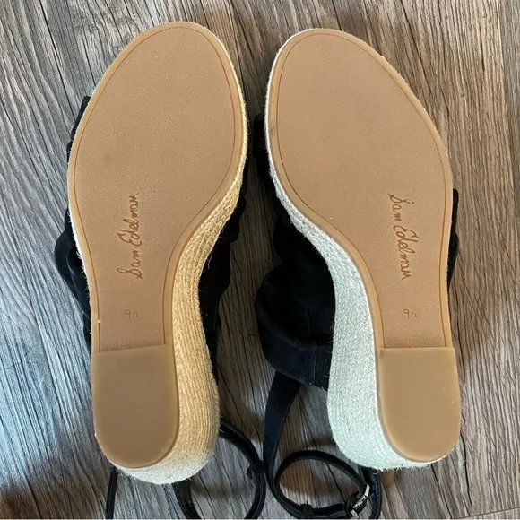 Nwot Sam Edelman Women's Awan Suede Espadrille Wedge Sandals Size 9.5