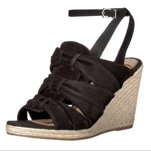 Nwot Sam Edelman Women's Awan Suede Espadrille Wedge Sandals Size 9.5