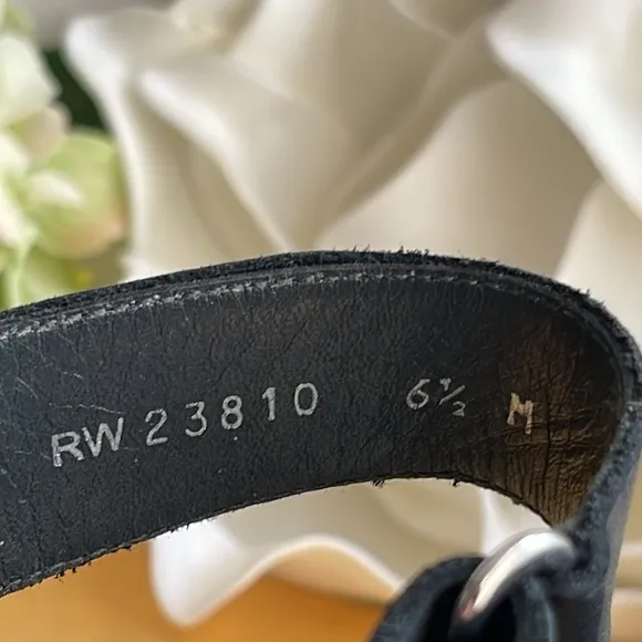 NWOT! Stuart Weitzman Platform Slingback Sandals in Black Calf Leather
