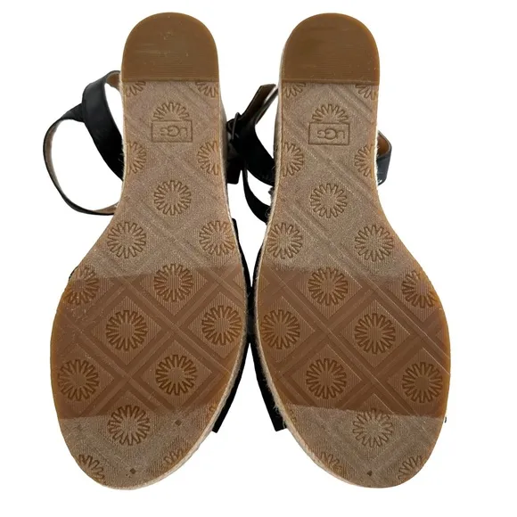 NWOT Ugg Joslyn Crisscross Canvas Cork Espadrille Wedge Sandals Size 8.5