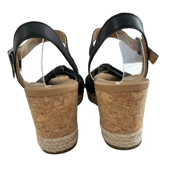 NWOT Ugg Joslyn Crisscross Canvas Cork Espadrille Wedge Sandals Size 8.5