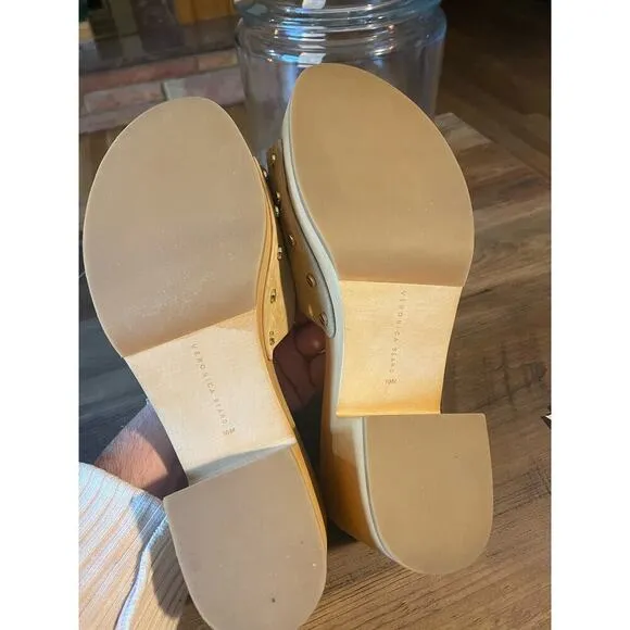 NWOT Veronica Beard HannaLee Desert 70s Wood Platform