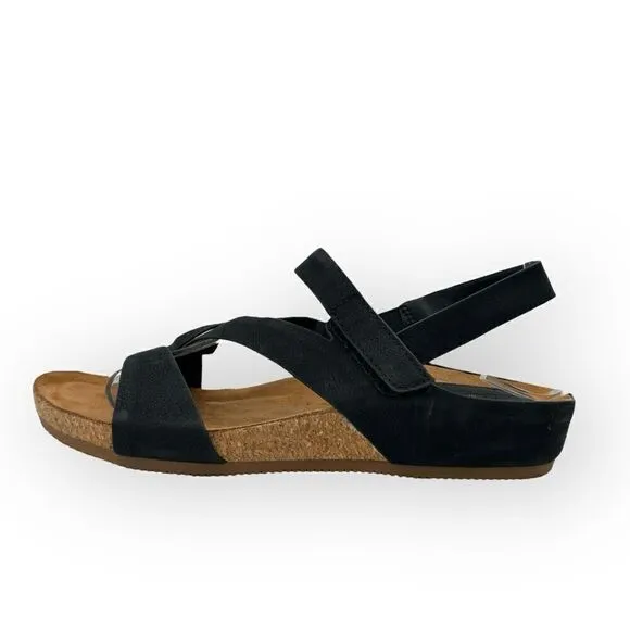 NWOT Euro Soft by Sofft Gianetta Sandals Black Womens 6