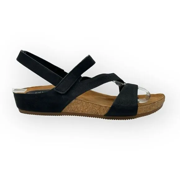 NWOT Euro Soft by Sofft Gianetta Sandals Black Womens 6