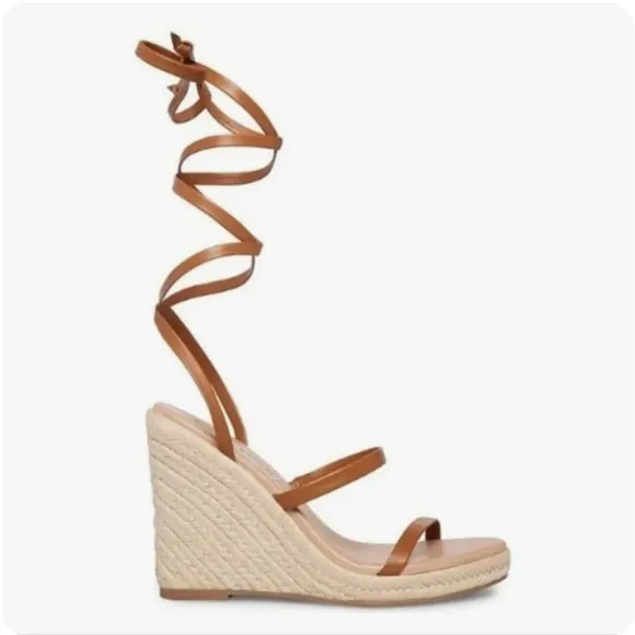 ✅NWT Chelsea &amp; Violet Mariah Ankle Wrap Espadrille Wedge Sandals