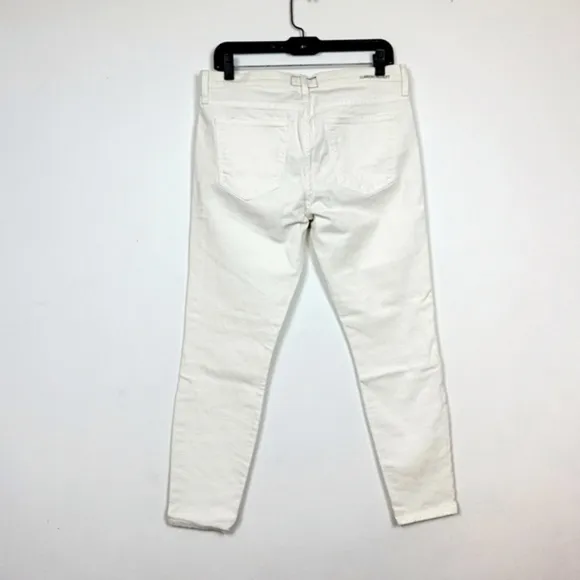 NWT current Elliott dirty white embroidery jeans