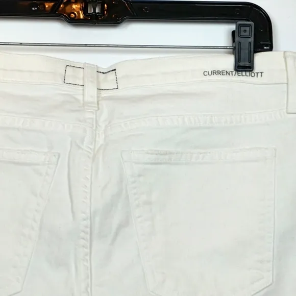 NWT current Elliott dirty white embroidery jeans