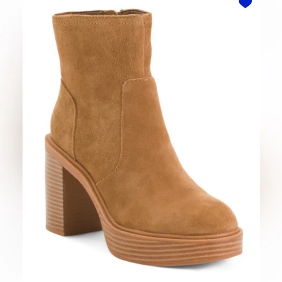 NWT DOLCE VITASuede Platform Heel Boots 8.5