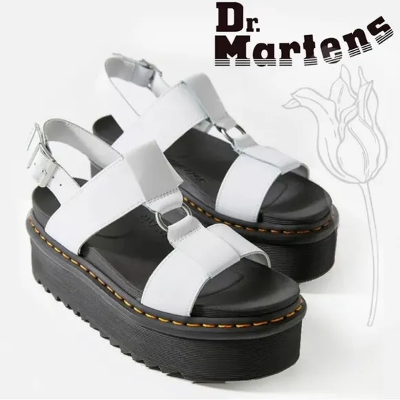 NWT Dr. Martens × FRANCIS LEATHER STRAP SANDALS, Sz 7