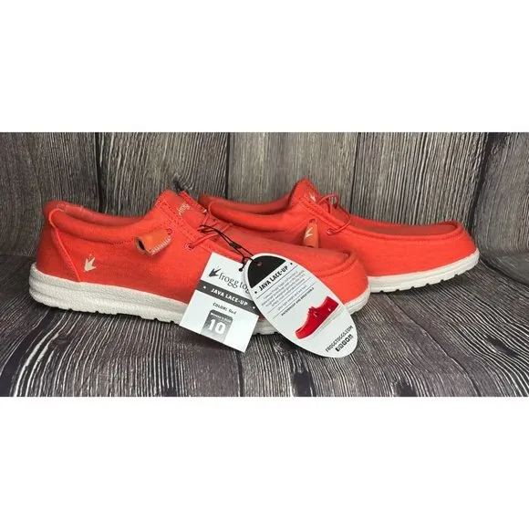 NWT Frogg Toggs Java Lace Up DriPore Gen 2 Women’s Red Shoes Loafers Size 10